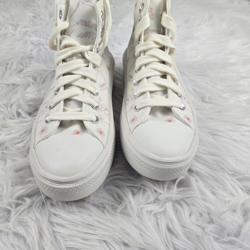Converse All Star Move Hi Platform Women's Size 7 Floral Vintage White Egret - Picture 3 of 6